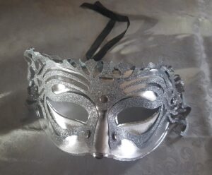 Sølv maskerade maske