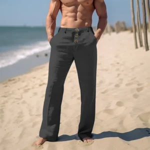 Beach Vacation Long Black Pants Men's