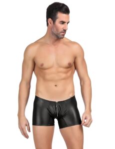 PU leather boxer med glidelås