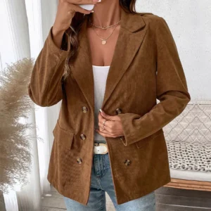 Brun blazer jakke damer women's brown fashion blazer jacket