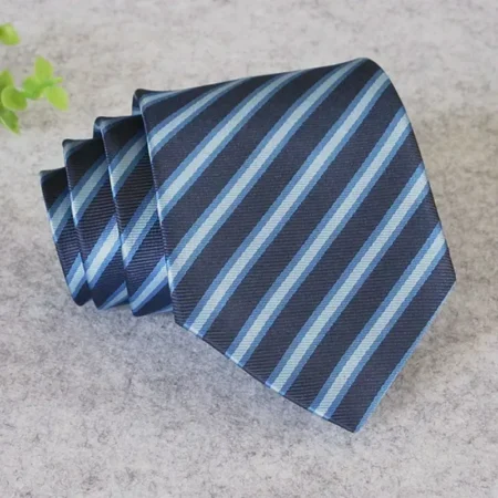 Striped blue tie