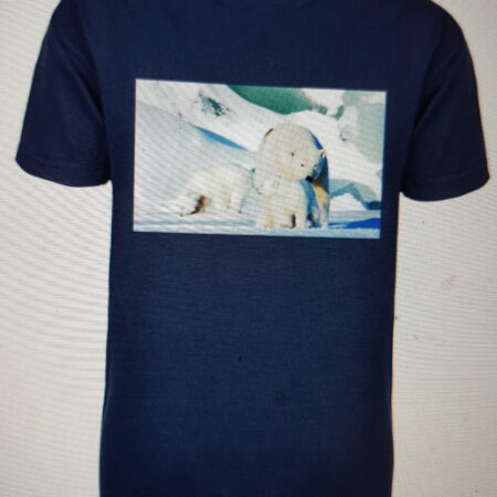 T-shirt Polar Bear Printing dark blue