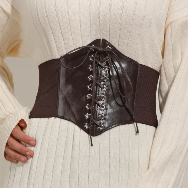 Bredt brunt belte brown corset belt