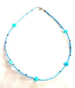 Light Blue Bead Necklace