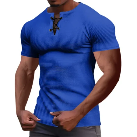 Short Sleeve T-shirt Men's Clothing 2-pack Blue b