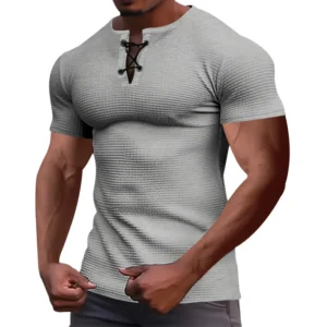 Short Sleeve T-shirt Men's Clothing 2-pack Gray