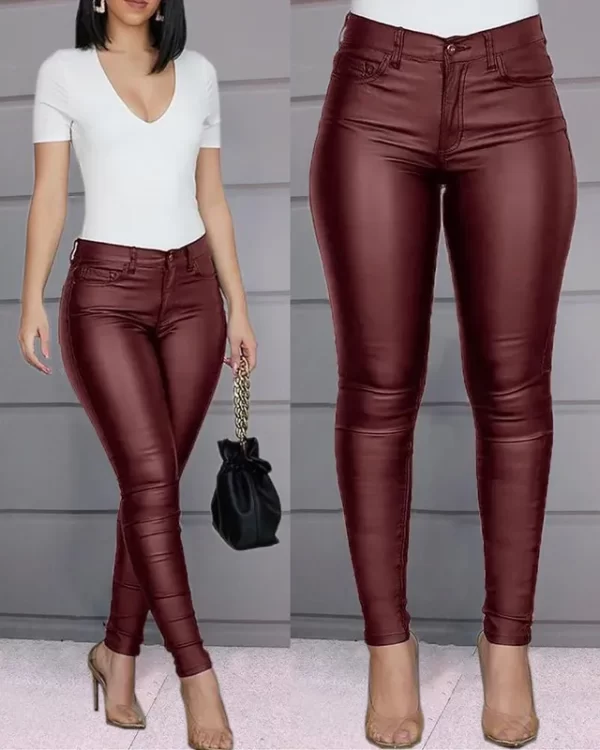 Vinrød leather bukse Small-2XL