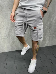 Herre shorts med store lommer grå