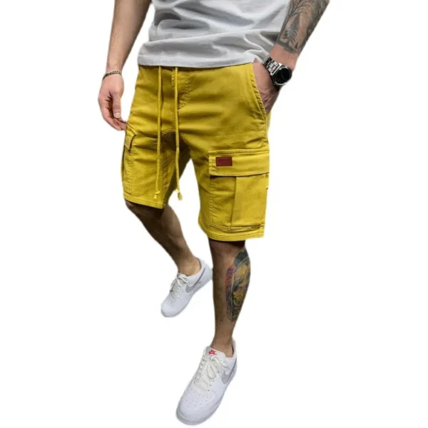 Herre shorts med store lommer gul