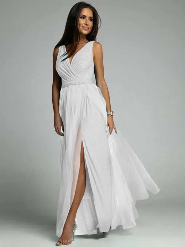 Lang kjole gresk stil kostyme hvit
