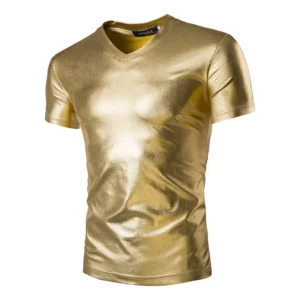 Party T-shirt for men gold