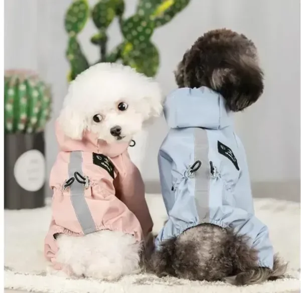 Raincoat For Pets Pink Blue b
