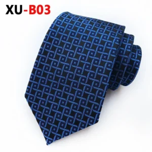 Stylish printed black blue tie
