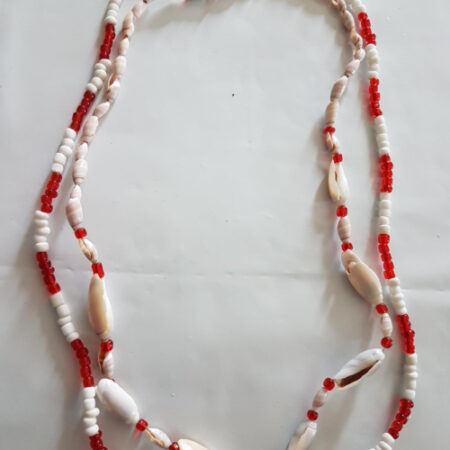 To fine bohemian stil halsbånd rød hvit