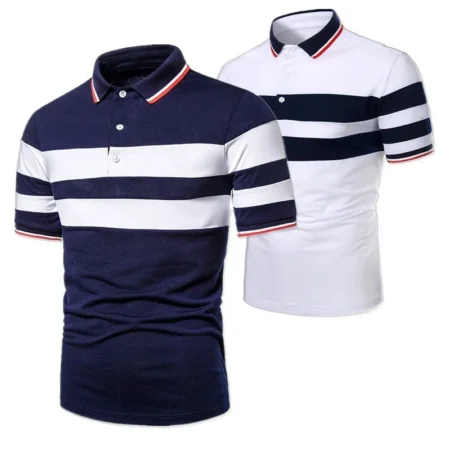 Striped Polo T-shirt for men 2-pack