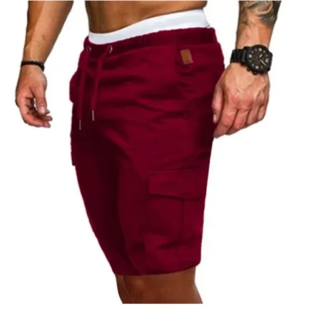 Casual shorts for men wine red