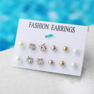 Fashion earrings 6 pairs