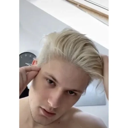 Men's Wig Short Straight Blond Hair Wig