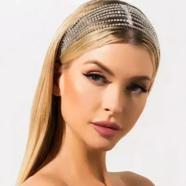 Multi layer Rhinestone Hairband Brideal Accessory