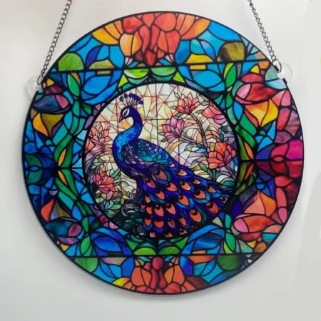 Peacock Flower Acrylic Pendant Decoration a