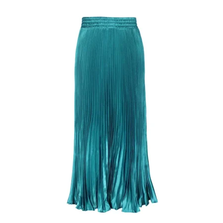 Pleated Maxi skirt blue