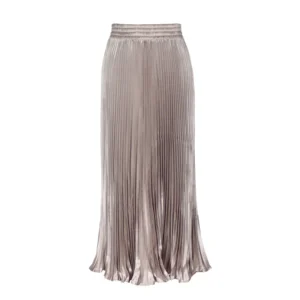 Pleated Maxi skirt silver