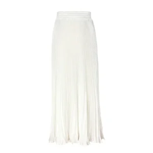 Pleated Maxi skirt white