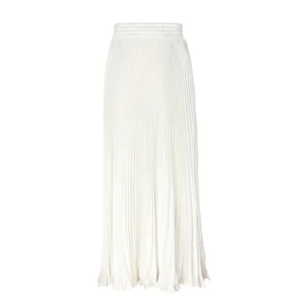 Pleated Maxi skirt white