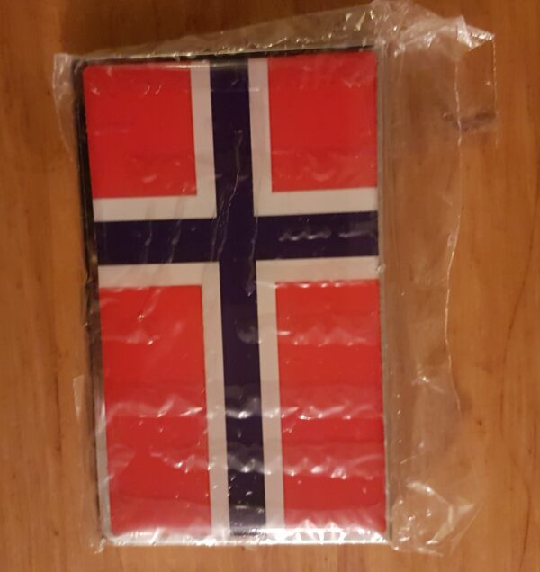 Visittkort etui norsk flagg
