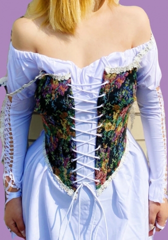 Sexy floral corset vest