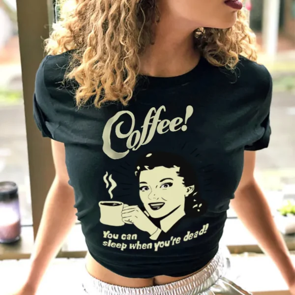 T-shirt for coffee lovers black