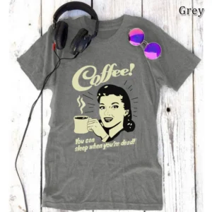 T-shirt for coffee lovers gray