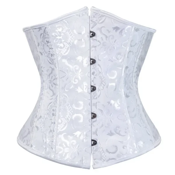 Solid underbust korsett hvitt