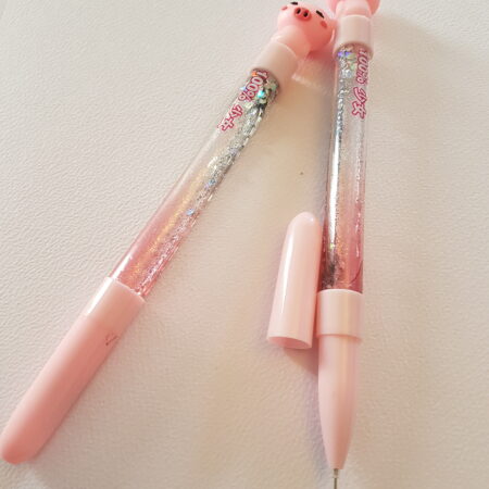 Pens with glitter inside