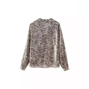 Stripet bluse med lange ermer