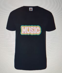 T-shirt black unisex music