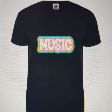 T-shirt black unisex music