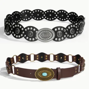 Vintage Style belts black brown