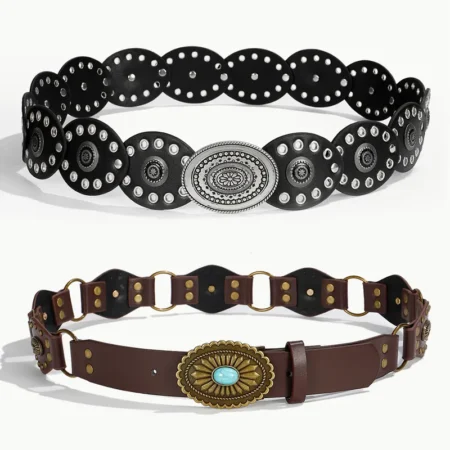 Vintage Style belts black brown