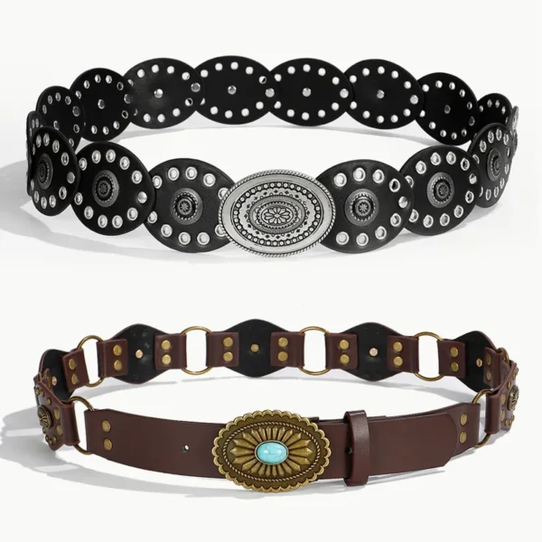 Vintage Style belts black brown