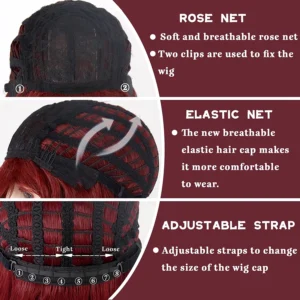 Women's wig red hair