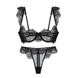 2-piece sexy bra and panties black b