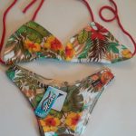Brazilian Bikini tropical flowers printing bikini