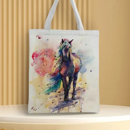 Horse Printing Canvas Bag