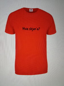 Kortermet T-skjorte rød short sleeve T-shiirt red