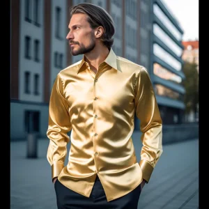 Party blouse for men gold