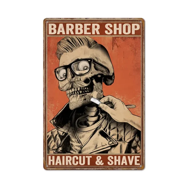 Retro Iron Wall Art Barber Shop