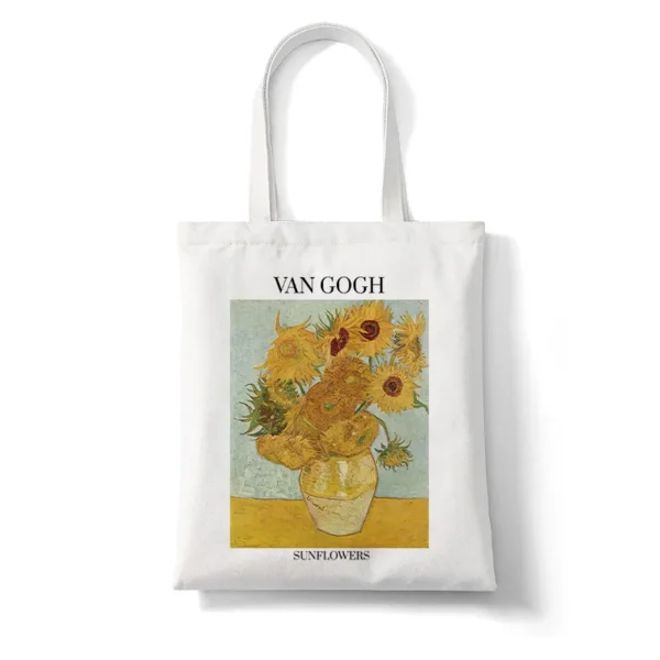 Shopping Bag Unisex Canvas Shoulderbag Sunflower Printing