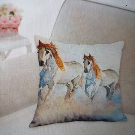 Sofapute med to hester bilde