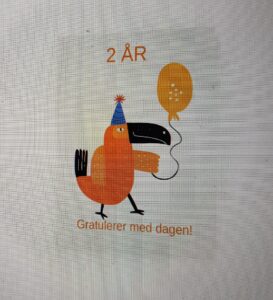 Bursdagskort 2 år